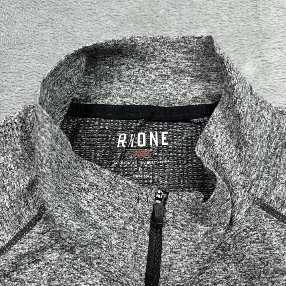 Rhone Celliant Seamless Quarter Zip Performance Stretch Pullover Mens Large Grey